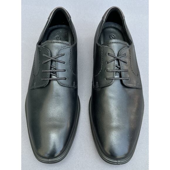 ECCO Melbourne Derby Dress Leather Shoes Black Men\'s 8-8.5 US Size NEW main image 4